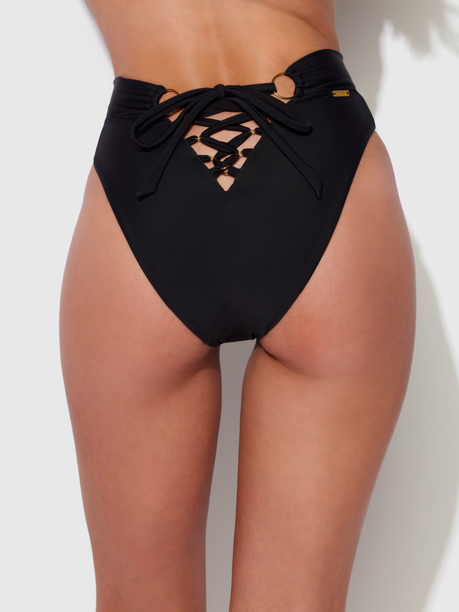 Rising Star High-Waisted Lace-Up Swim Bottom 1 Rising Star High-Waisted Lace-Up Swim Bottom
