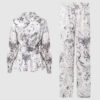Scarlett Satin Long Sleeve Tie Top & Long Pant