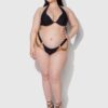 Rising Star Plunge Push Up Swim Halter Top with Chain 24 Rising Star Plunge Push Up Swim Halter Top with Chain