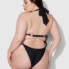 Rising Star Plunge Push Up Swim Halter Top with Chain 22 Rising Star Plunge Push Up Swim Halter Top with Chain