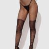 Solid To Knee Fishnet To Waist