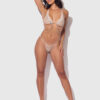 Ziggy Rhinestone Net Halter With Openable Front