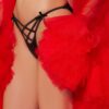 Glamour Mesh Ruffle Robe
