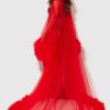 Glamour Mesh Ruffle Robe