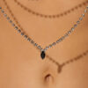 Ziggy Rhinestone & Leather-Like Draped Pasties