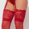 Thigh High Sheer Stayups With Tall Lace Band