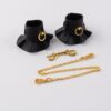 Leather-Like Ruffle Bondage Hand Cuffs