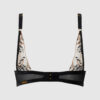 Delfina Embroidered Push Up Half Cup Bra With Front Clasp