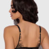 Delfina Embroidered Push Up Half Cup Bra With Front Clasp