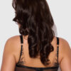 Delfina Embroidered Push Up Half Cup Bra With Front Clasp