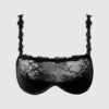 Pia Lace Push Up Half Cup Bandeau Bra