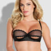 Alexie Mesh & Satin Open Cup Bra