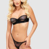Alexie Mesh & Satin Open Cup Bra
