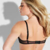 Alexie Mesh & Satin Open Cup Bra