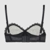 Alexie Mesh & Satin Open Cup Bra