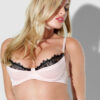 Rosalind Satin Half Cup With Lace Trim Bra