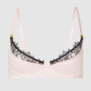 Rosalind Satin Half Cup With Lace Trim Bra