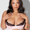 Rosalind Satin Half Cup With Lace Trim Bra