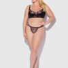 Harlow Embroidered Mesh Push Up Longline Demi Bra