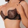 Rising Star Plunge Push up Bra in Luella Lace