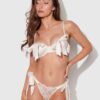 Melrose Satin Bow Tie Up Open Cup Bra