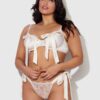 Melrose Satin Bow Tie Up Open Cup Bra