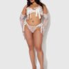 Melrose Satin Bow Tie Up Open Cup Bra