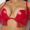 Rising Star Plunge Push Up Bra in Hendrix Faux Leather