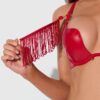 Rising Star Plunge Push Up Bra in Hendrix Faux Leather
