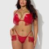 Rising Star Plunge Push Up Bra in Hendrix Faux Leather