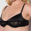 Petra Satin & Mesh Unlined Corset Cup Bra