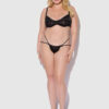 Petra Satin & Mesh Unlined Corset Cup Bra