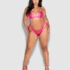 Rising Star Plunge Push Up Bra in Petra Satin