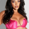Rising Star Plunge Push Up Bra in Petra Satin