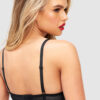 Chastity Open Cup Leather-Like Bra