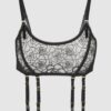 Melrose Embroidered Garter Bralette