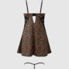 Rising Star Plunge Push Up Babydoll in Liquid Satin & Lace