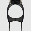 Delfina Embroidered Backless Half Skirt With Garters