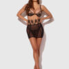 Delfina Embroidered Backless Half Skirt With Garters