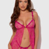 Pia Lace Flyaway Front Babydoll With Front Clasp