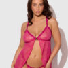 Pia Lace Flyaway Front Babydoll With Front Clasp