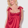 Melrose Satin & Embroidered Lace Underwire Babydoll Set