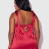 Melrose Satin & Embroidered Lace Underwire Babydoll Set