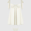 Melrose Satin & Embroidered Lace Underwire Babydoll Set