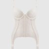 Rosalind Satin & Lace Underwire Lace Cup Corset
