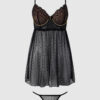 Elizabeth Lace & Rhinestone Push Up Babydoll & G-String 25 Elizabeth Lace & Rhinestone Push Up Babydoll & G-String