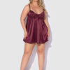 Petra Satin & Mesh Unlined Corset Cup Babydoll