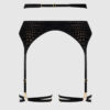 Medusa Snake Velvet Burnout Wrap Garter Belt With Thigh Garters