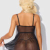 Harlow Embroidered Mesh & Elastic Longline Babydoll