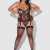 Rosalind Satin & Lace Underwire Lace Cup Corset